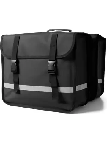 Dubbele fietstas van tarpaulin