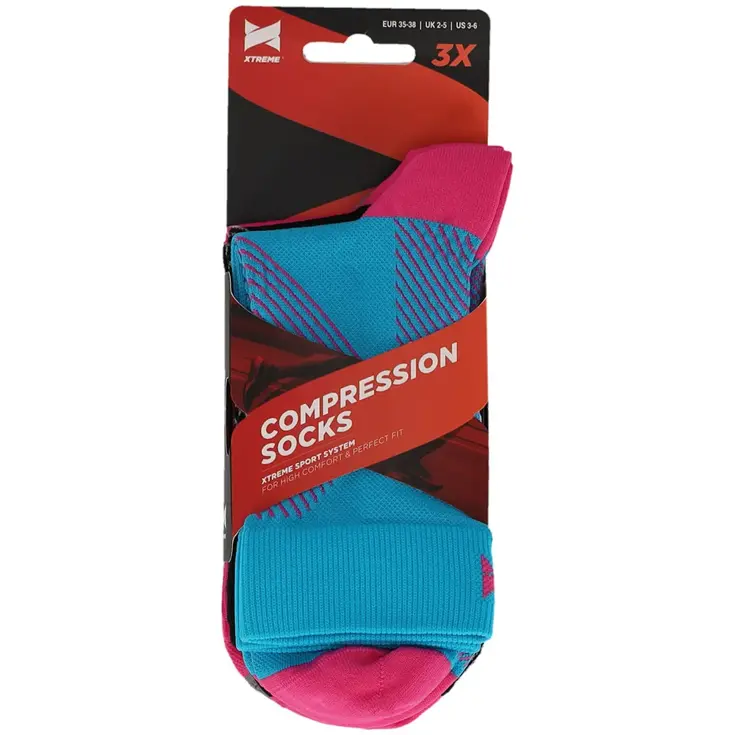 3 paar - Halfhoge Compressiesokken