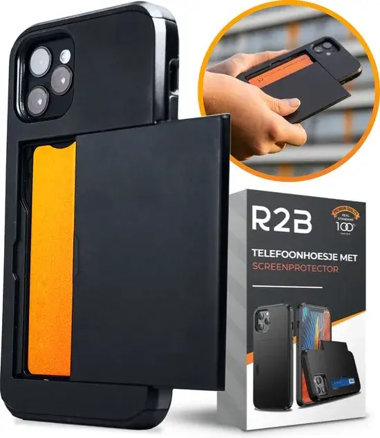 R2B iPhone 14 Plus Hoesje met pasjeshouder