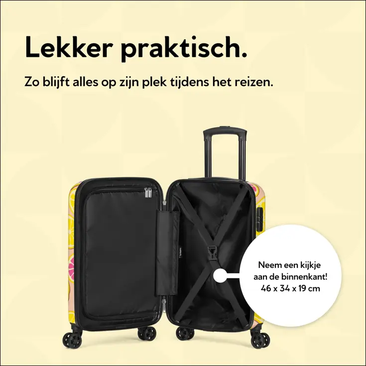 Handbagage Koffer met print - 55cm