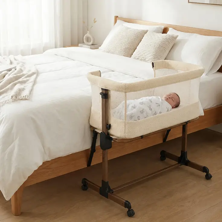 Snoozy Teddy Co Sleeper - Verstelbaar frame