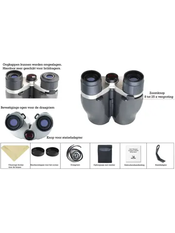Compact Zoom Verrekijker 8-25-x25