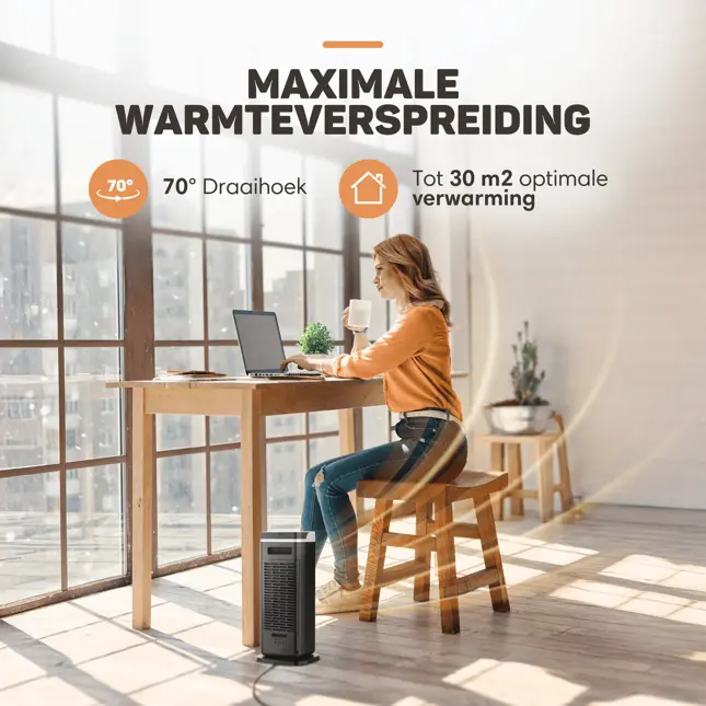 Elektrische Kachel Elite- 2000W - Ventilatorkachel