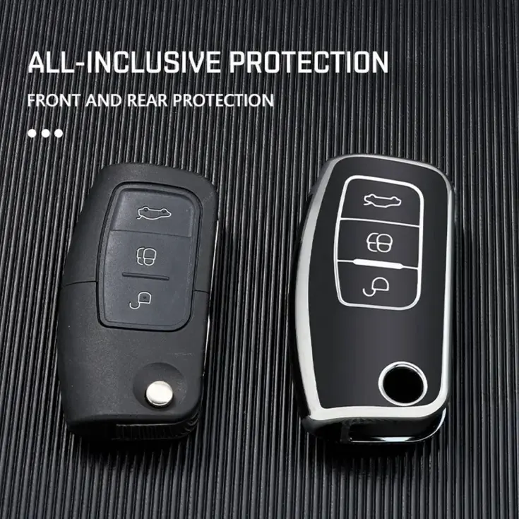 TPU Sleutelhoesje voor Ford zwart G3