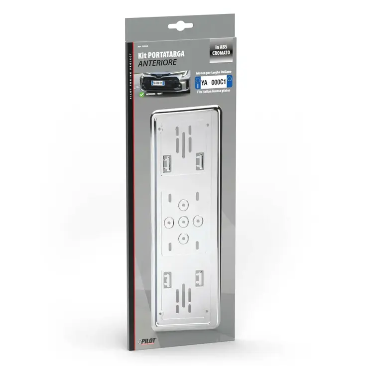 ABS kentekenplaathouder voor - Chroom