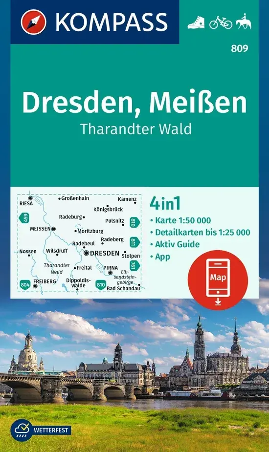 Wandelkaart WK809 Dresden - Meissen