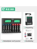 Batterijoplader USB - 8x AA/AAA