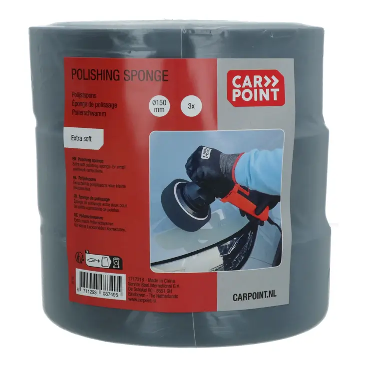 Polijstspons, extra zachte pad, 150mm, 3 stuks