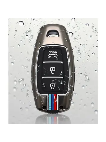 Metalen Sleutelhoesje voor Hyundai grijs D3