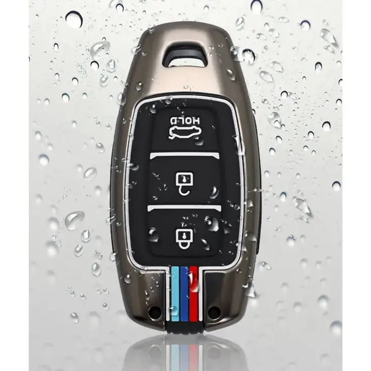 Metalen Sleutelhoesje voor Hyundai grijs D3