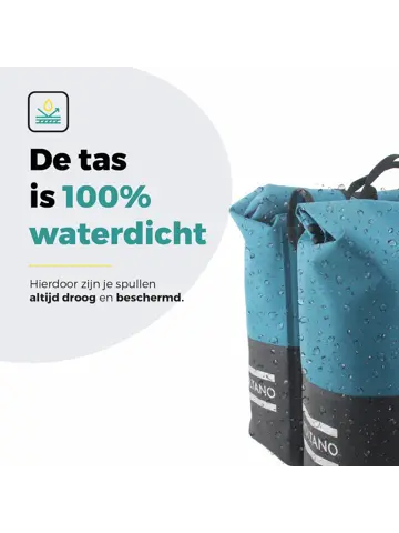 Voltano Rolltop Fietstas Reflectie 50L