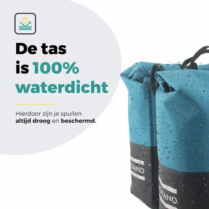 Voltano Rolltop Fietstas Reflectie 50L