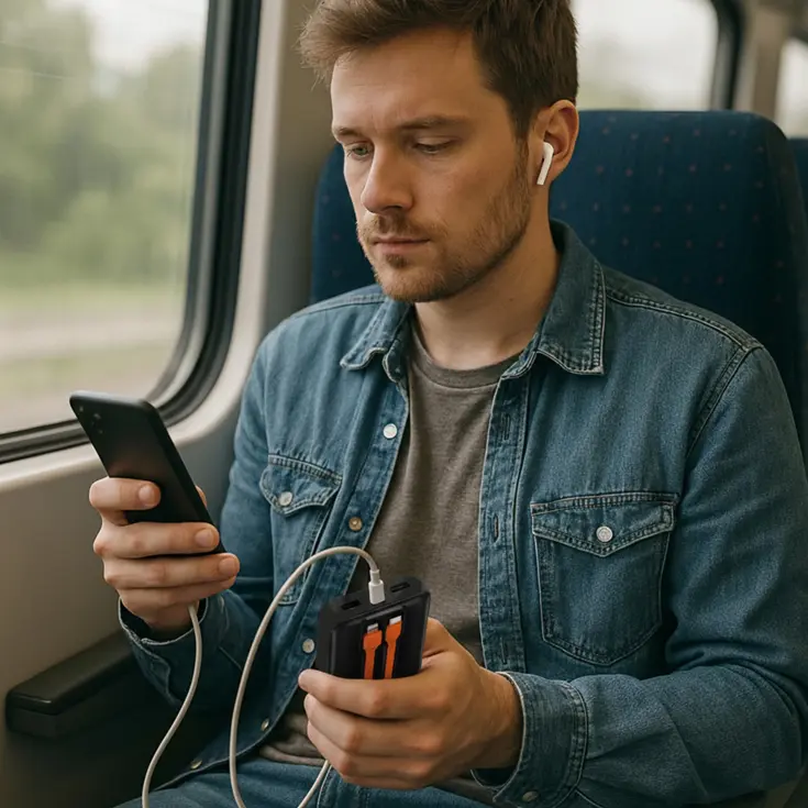 Powerbank 20000 mAh met Ingebouwde Kabels