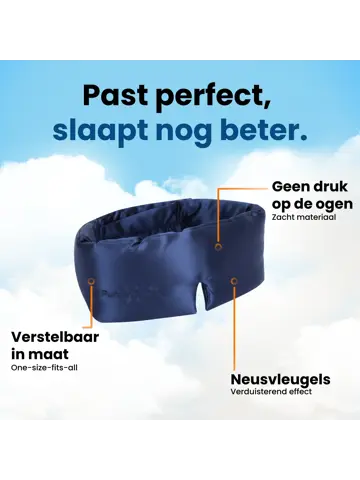 Zijden Slaapmasker - Donkerblauw - PurelyGoods