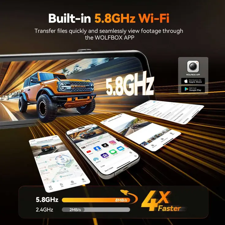 G900 Tripro cabin 3CH 4K Wifi GPS 256gb Mirror