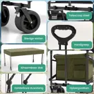 Bolderkar Opvouwbaar XL met Dak