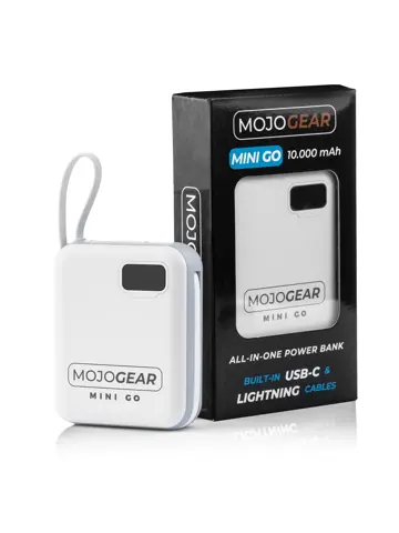 Powerbank 10.000 mAh met Kabels - Wit