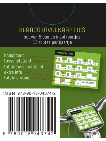 ANWB knooppunter invulkaartjes