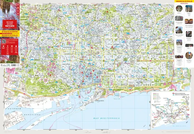 Stadsplattegrond City Map Barcelona 1:15.000
