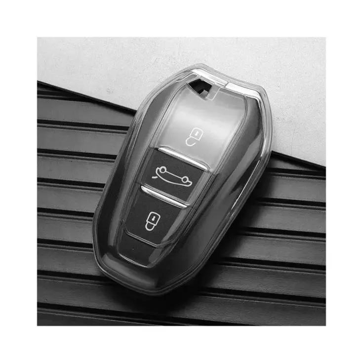 TPU Sleutelhoesje voor Peugeot clear 157-clear