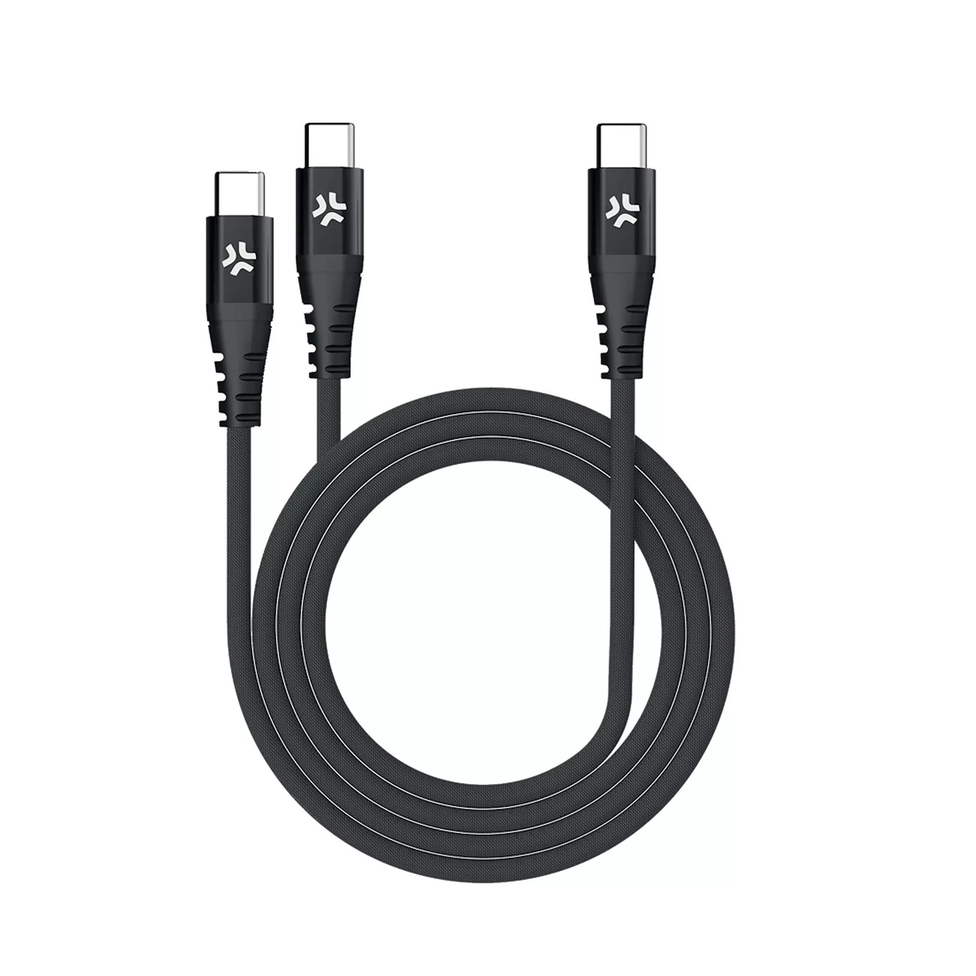 Celly 2x USB-C  Datakabel  Zwart main product image