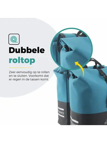 Voltano Rolltop Fietstas Reflectie 50L