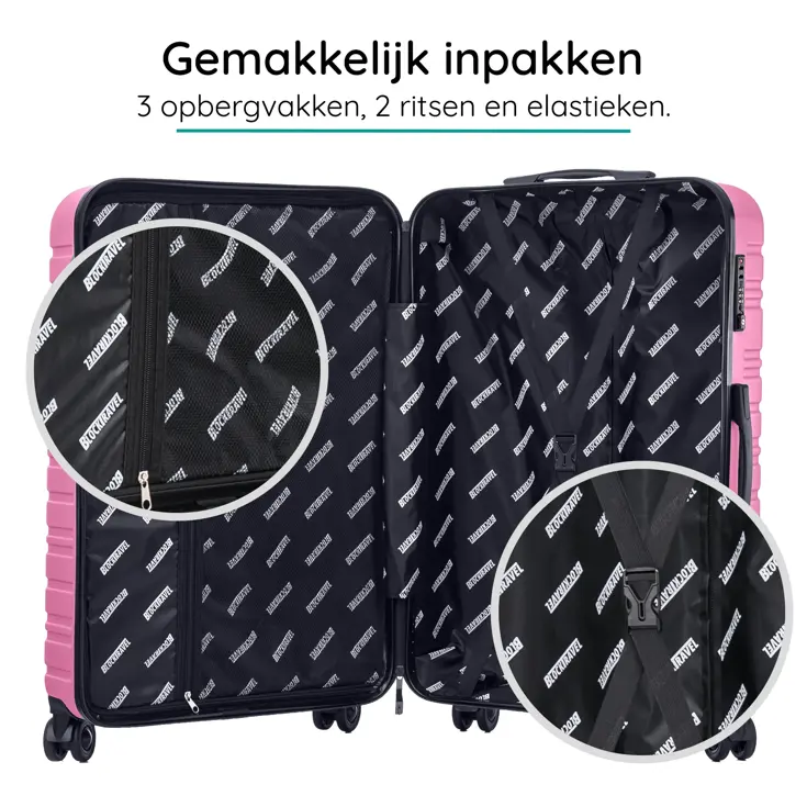 Reiskoffer L ABS 95L met TSA-slot en 360° wielen