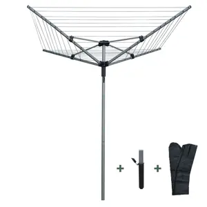 Droogmolen met grondanker en beschermhoes - 40 m