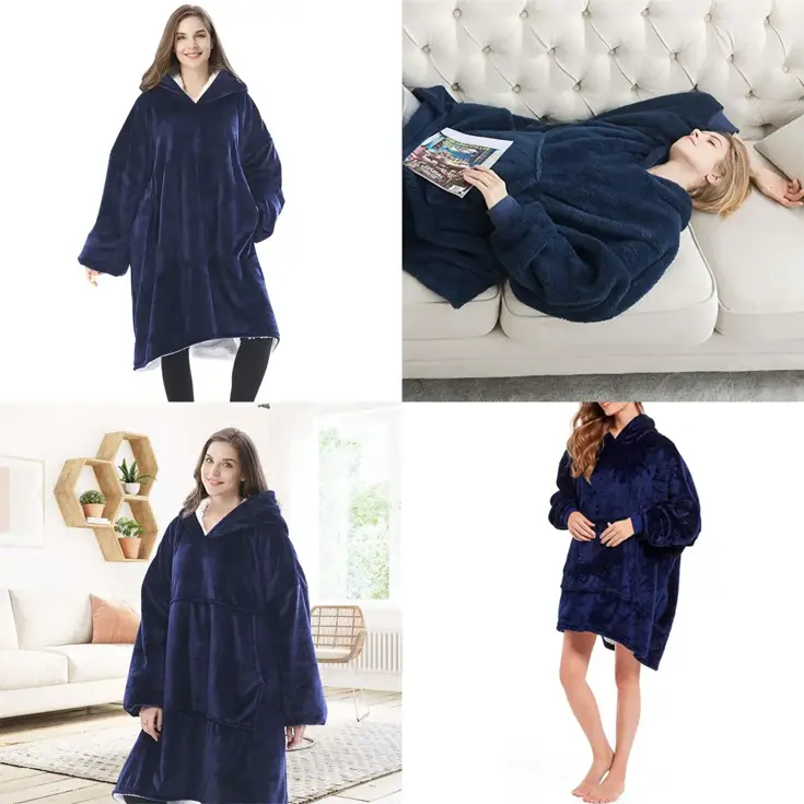 Goliving fleece deken met mouwen