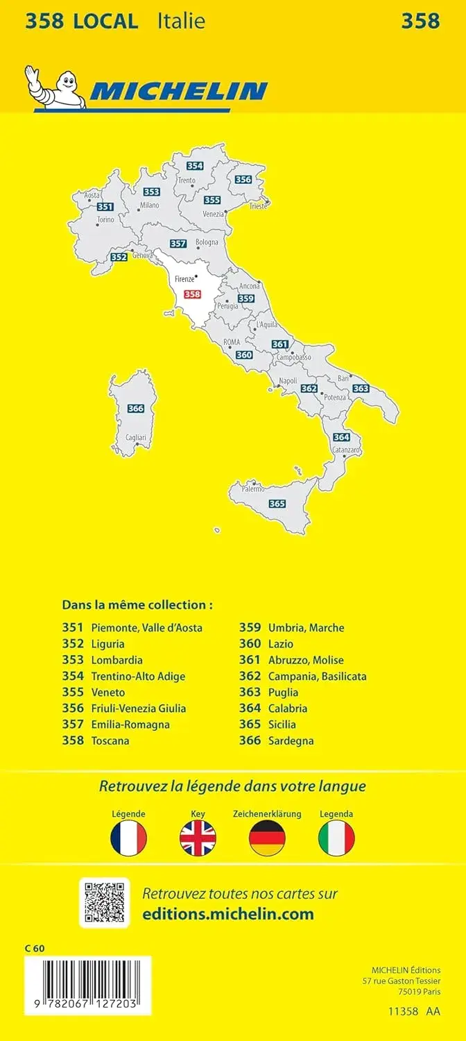 Wegenkaart Local 358 Toscana