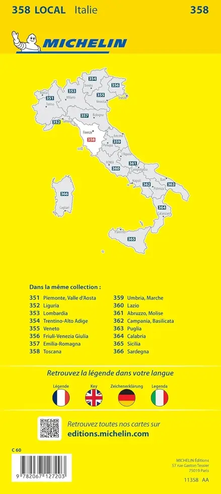 Wegenkaart Local 358 Toscana