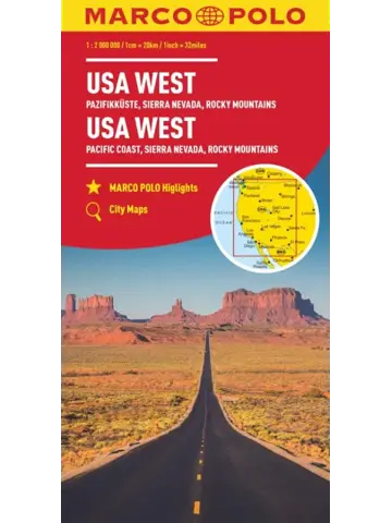 Marco Polo wegenkaart USA west