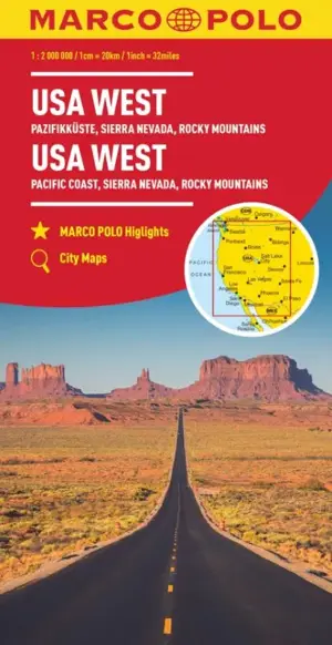 Marco Polo Wegenkaart USA West