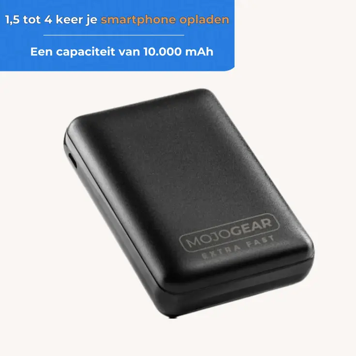 Mini Extra Fast Powerbank 10.000 mAh – 3 poorten