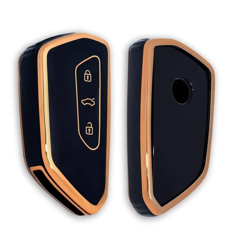 Dutch Shield  Sleutelhoesje  VW Skoda   goud G  Black-Gold main product image