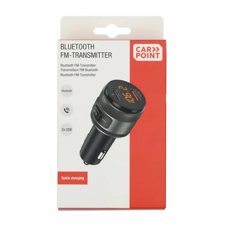 Bluetooth FM Transmitter voor Auto met USB Poorten