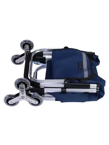 40L boodschappentrolley met trapwielen