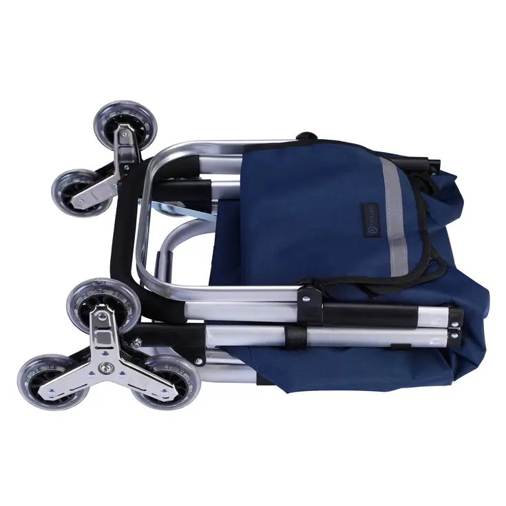 40L boodschappentrolley met trapwielen