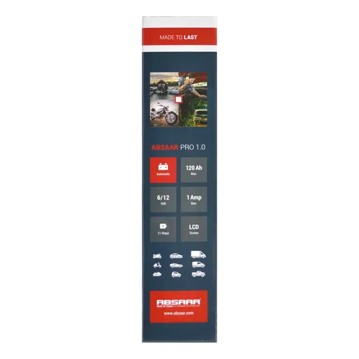 PRO1.0 1A 6/12V - Smartlader - Absaar