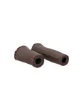 Ergonomische leren handvatten 135/92mm bruin