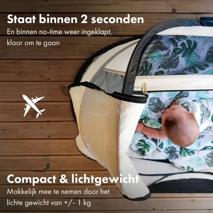 BabyBox Campingbedje - baby tentje - 50% UV