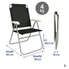 Campingstoelen 4x - Verstelbaar - Hem