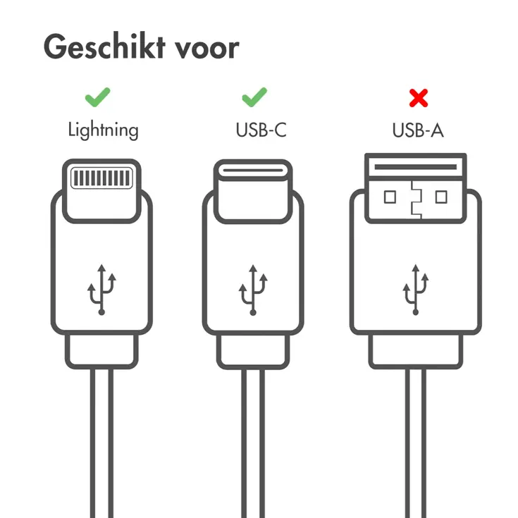 imoshion Lightning naar USB-C kabel 0,5 meter