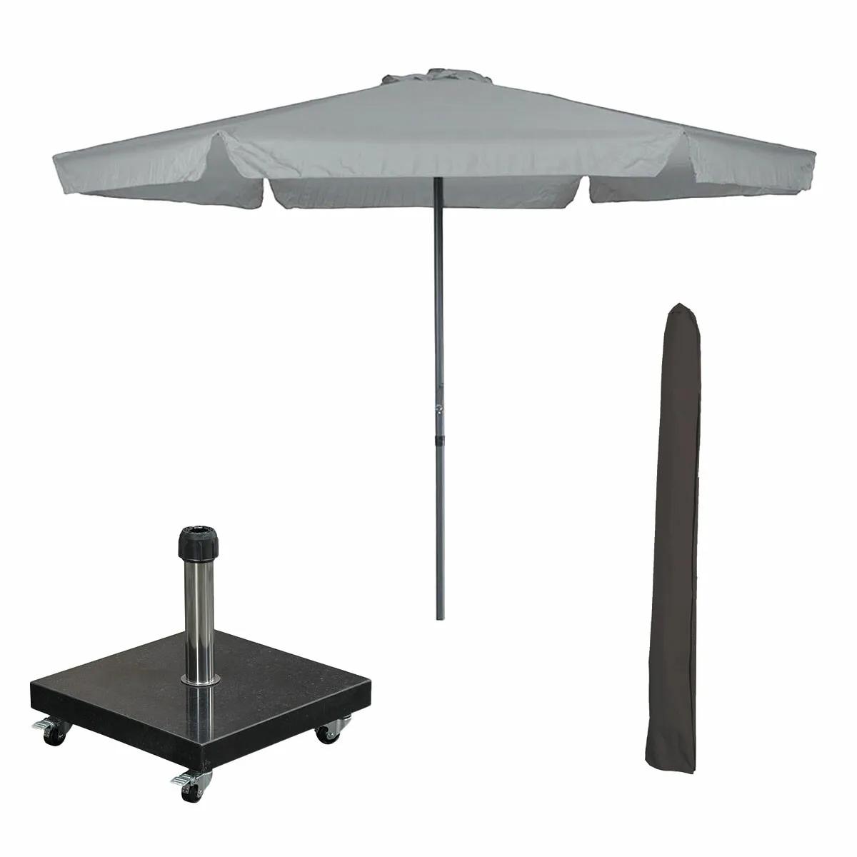 Garden Impressions Delta Ø300 cm Stokparasol   Lichtgrijs