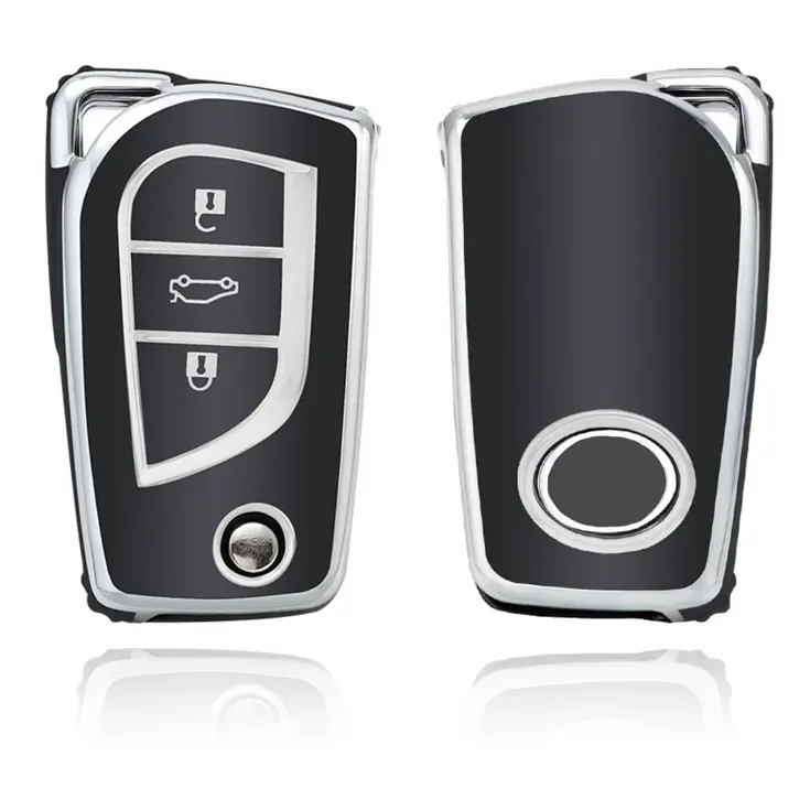 TPU Sleutelhoesje voor Toyota zwart C3