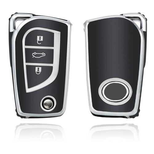 TPU Sleutelhoesje voor Toyota zwart C3