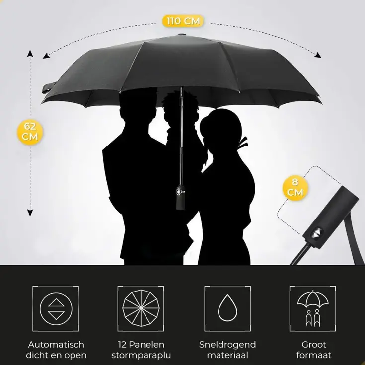 Stormparaplu met Hoes