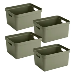 Sigma home - Opbergbox - 32L groen - 4-delig