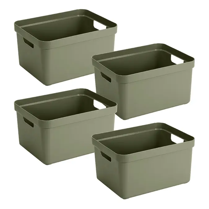Sigma home - Opbergbox - 32L groen - 4-delig