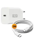 USB-C Kabel 2 meter met USB-C Adapter